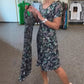 Casual Jurk met Ronde Hals en Bloemenprint voor Dames
