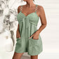 Dames Casual Mouwloos Korte Jumpsuit