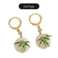Moderne Oosterse Stijl Bamboe Oorbellen en Ketting
