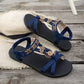 👡 NU 50% KORTING! 🌸 Dames Ronde Neus Platte Sandalen – Ademend, Verstelbaar & Boheemse Charme ✨