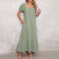 Stijlvolle Maxi-jurk met Pofmouwen voor Dames