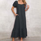 Stijlvolle Maxi-jurk met Pofmouwen voor Dames