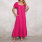 Stijlvolle Maxi-jurk met Pofmouwen voor Dames