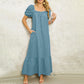 Stijlvolle Maxi-jurk met Pofmouwen voor Dames