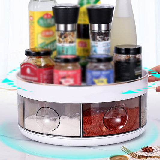 360° Draaibare Kruidenorganizer met Dubbele Laag