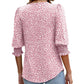 Dames Casual Blouse met Driekwartmouwen