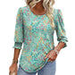 Dames Casual Blouse met Driekwartmouwen