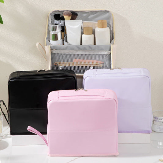 Stijlvolle Handzame Cosmetische Tas met Vakken