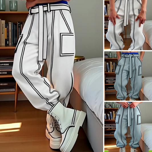 Broek met Contrasterende Stiksels voor Heren