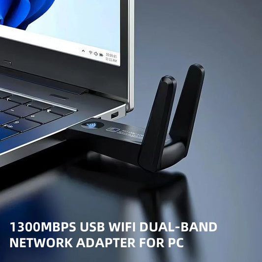 1300 Mbps USB WiFi Dual-Band Netwerkadapter voor PC
