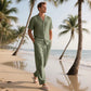 Casual shirt en broek 2-delige set voor heren