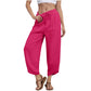 Dames casual broek met wijde pijpen tot de enkel