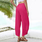 Dames casual broek met wijde pijpen tot de enkel