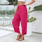 Dames casual broek met wijde pijpen tot de enkel