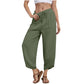 Dames casual broek met wijde pijpen tot de enkel