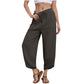 Dames casual broek met wijde pijpen tot de enkel