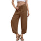 Dames casual broek met wijde pijpen tot de enkel