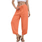 Dames casual broek met wijde pijpen tot de enkel