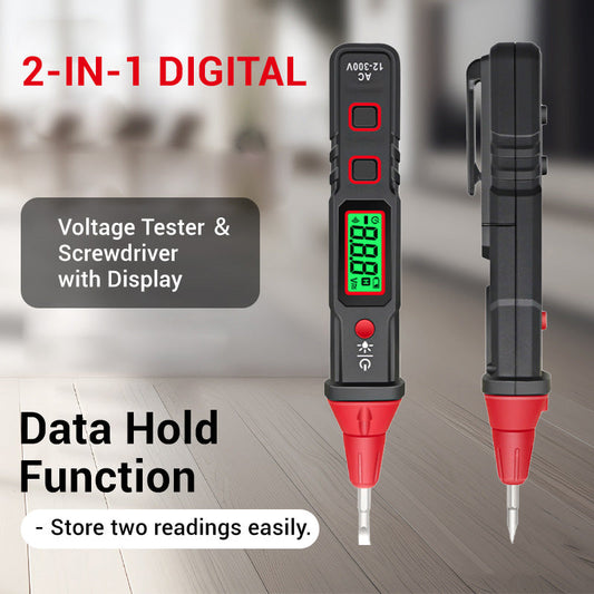 2-in-1 digitale spanningstester en schroevendraaier met display
