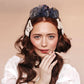 Haarklem met organza, waaier en kwastjes