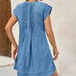 Denim jurk met V-Hals voor dames