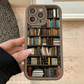 Zacht TPU-telefoonhoesje met bibliotheekpatroon
