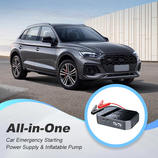 Alles-in-één Auto Noodstart Accu & Opblaaspomp Set