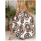 Boho print los fit spaghetti riemen jurk
