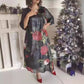 Dames Casual Jurk met Ronde Hals en 3D-print