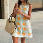 Dames Casual Mouwloze Jurk met Bloemenprint