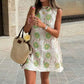 Dames Casual Mouwloze Jurk met Bloemenprint