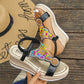 Resort-stijl sandalen met open teen en sleehak