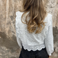 Casual dames top met kant en reverskraag
