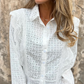 Casual dames top met kant en reverskraag