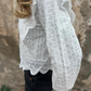 Casual dames top met kant en reverskraag