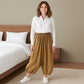 Losse lantaarnbroek met hoge taille