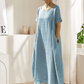 Effen maxi-jurk met losse pasvorm voor dames