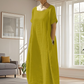 Effen maxi-jurk met losse pasvorm voor dames
