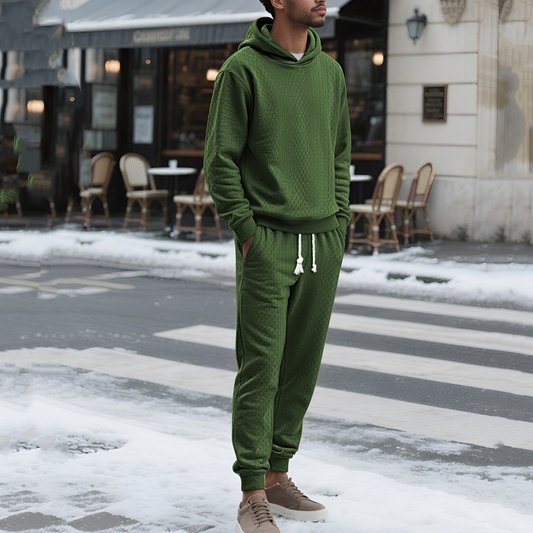 Casual 2-delig heren trainingspak met hoodie