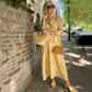 Dames Elegante Jurk met Print en 3/4 Mouwen