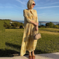 Dames Elegante Jurk met Print en 3/4 Mouwen
