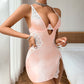 Sexy Lace Spaghetti Strap Dress Thong 2-Piece Set