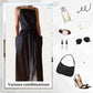 Elegant Square Neck Spaghetti Strap Dress