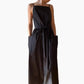 Elegant Square Neck Spaghetti Strap Dress
