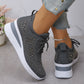 Ademende sneakers van mesh met strass-versiering