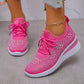 Ademende sneakers van mesh met strass-versiering