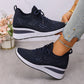 Ademende sneakers van mesh met strass-versiering