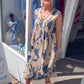 Mouwloze maxi-jurk met print voor dames