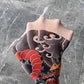 Rekbare Beenmouw met Tattoo-Print