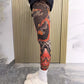 Rekbare Beenmouw met Tattoo-Print
